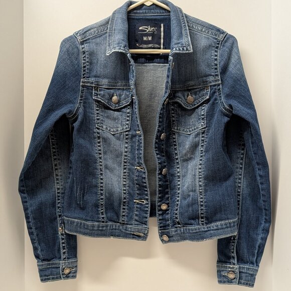 Silver Jeans Co. Distressed Denim Jacket - Picture 3 of 13